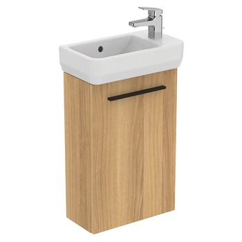 Ideal Standard I.Life S T5296NX 410mm Guest Washbasin Unit With 1 Door Natural Oak