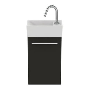 Ideal Standard I.Life S T5302NV 350mm Guest Washbasin Unit With 1 Door Carbon Grey Matt