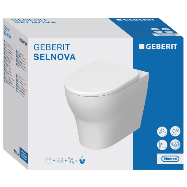 Geberit | Selnova | 502.794.00.1 | Back to Wall Toilet | Box