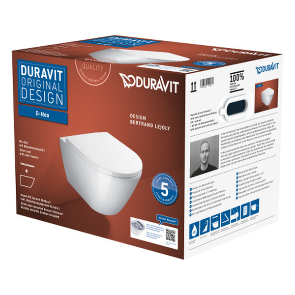 Duravit | D-Neo | 45770900A1 | Wall Hung Toilet| Box