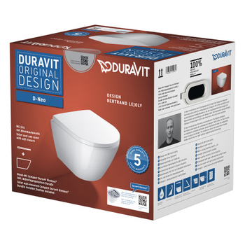 Duravit D-Neo 45880900A1 Wall Hung Toilet Pan White