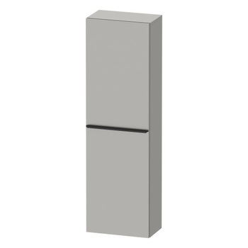 Duravit D-Neo DE1318RBD070000 400x1320 Right Hand 1 Door Wall Unit Matt Concrete Grey with black handles