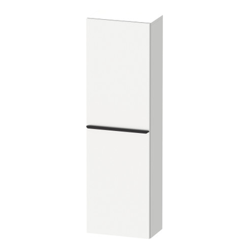 Duravit D-Neo DE1318RBD180000 400x1320 Right Hand 1 Door Wall Unit Matt White with black handles