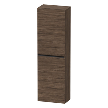 Duravit D-Neo DE1318RBD210000 400x1320 Right Hand 1 Door Wall Unit Dark Walnut with black handles