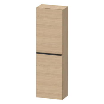 Duravit D-Neo DE1318RBD300000 400x1320 Right Hand 1 Door Wall Unit Natural Oak with black handles