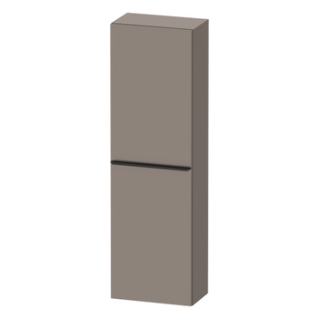Duravit D-Neo DE1318RBD430000 400x1320 Right Hand 1 Door Wall Unit Matt Basalt with black handles
