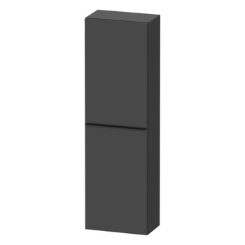 Duravit D-Neo DE1318RBD490000 400x1320 Right Hand 1 Door Wall Unit Matt Graphite with black handles
