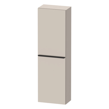 Duravit D-Neo DE1318RBD910000 400x1320 Right Hand 1 Door Wall Unit Taupe with black handles