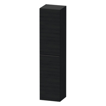 Duravit D-Neo DE1328LBD160000 400x1760 Left Hand 1 Door Wall Unit Black Oak with black handles