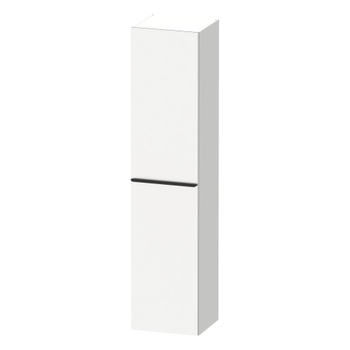 Duravit D-Neo DE1328LBD180000 400x1760 Left Hand 1 Door Wall Unit Matt White with black handles
