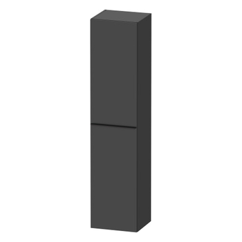 Duravit D-Neo DE1328LBD490000 400x1760 Left Hand 1 Door Wall Unit Matt Graphite with black handles