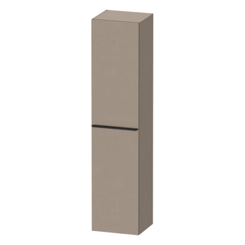Duravit D-Neo DE1328LBD750000 400x1760 Left Hand 1 Door Wall Unit Linen with black handles