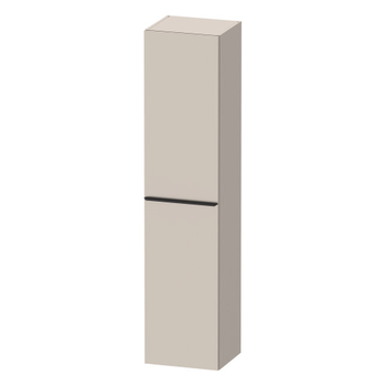 Duravit D-Neo DE1328LBD910000 400x1760 Left Hand 1 Door Wall Unit Taupe with black handles
