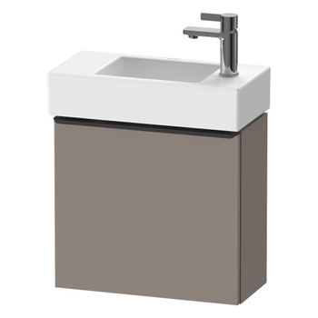 Duravit D-Neo DE4219RBD430000 484x440 Right Hand 1 Door Vanity Unit Matt Basalt with black handles