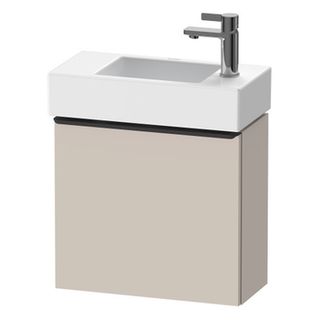 Duravit D-Neo DE4219RBD910000 484x440 Right Hand 1 Door Vanity Unit Taupe with black handles