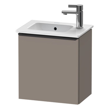 Duravit D-Neo DE4259RBD430000 410x440 Right Hand 1 Door Vanity Unit Matt Basalt with black handles