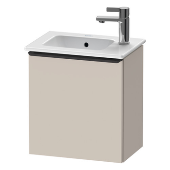 Duravit D-Neo DE4259RBD910000 410x440 Right Hand 1 Door Vanity Unit Taupe with black handles