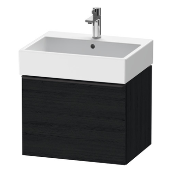 Duravit D-Neo DE42710BD160000 584x440 1 Drawer Vanity Unit Black Oak with black handles