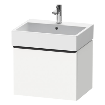 Duravit D-Neo DE42710BD180000 584x440 1 Drawer Vanity Unit Matt White with black handles