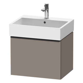 Duravit D-Neo DE42710BD430000 584x440 1 Drawer Vanity Unit Matt Basalt with black handles