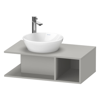 Duravit D-Neo DE491800707 800x260 1 Shelf Vanity Unit Matt Concrete Grey