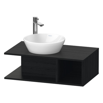 Duravit D-Neo DE491801616 800x260 1 Shelf Vanity Unit Black Oak
