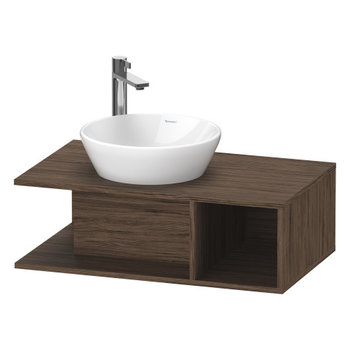 Duravit D-Neo DE491802121 800x260 1 Shelf Vanity Unit Dark Walnut