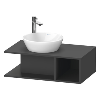Duravit D-Neo DE491804949 800x260 1 Shelf Vanity Unit Matt Graphite
