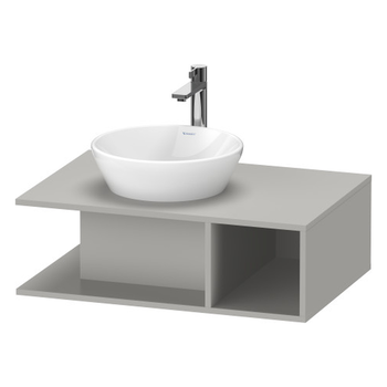 Duravit D-Neo DE492800707 800x260 1 Shelf Vanity Unit Matt Concrete Grey