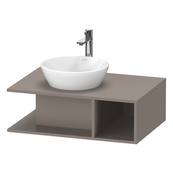 Duravit D-Neo DE492804343 800x260 1 Shelf Vanity Unit Matt Basalt