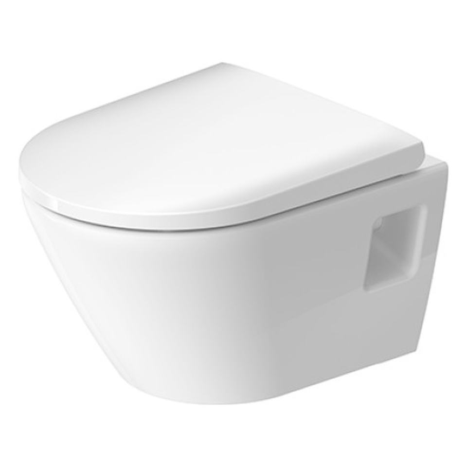 Duravit D-Neo 45870900A1 Compact Wall Mounted Rimless Toilet Set