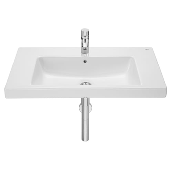Roca The Gap A3270M0000 800x460 1 Tap Hole Wall Mounted Basin White