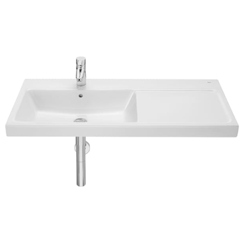 Roca The Gap A3270MB000 1000x460 1 Tap Hole Wall Mounted Basin White