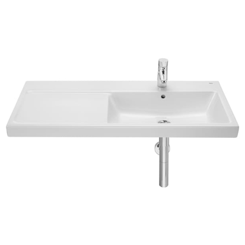 Roca The Gap A3270ME000 1000x460 1 Tap Hole Wall Mounted Basin White