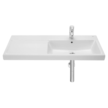 Roca The Gap A3270ME004 1000x460 1 Tap Hole Wall Mounted Basin White