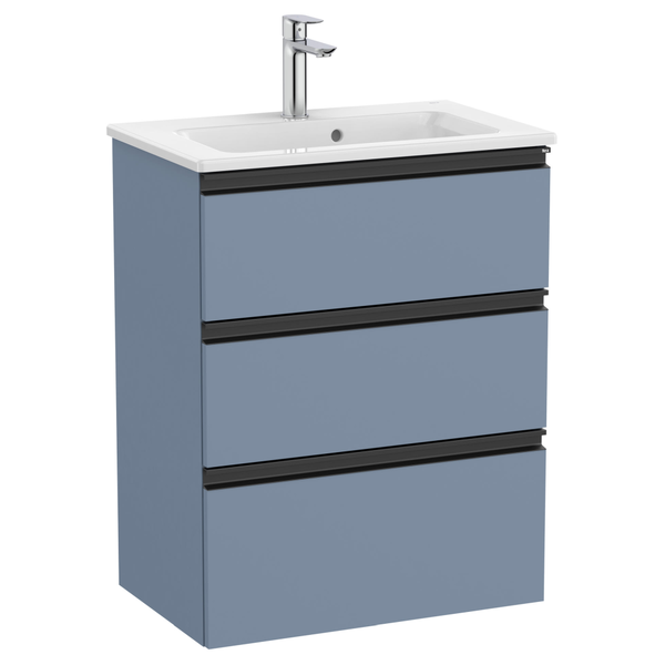 Roca | The Gap | A851498548 | 605x380 Vanity Unit & Basin | Matt Blue