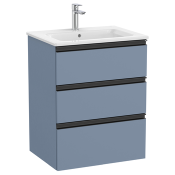 Roca The Gap A857404548 605x763 3 Drawers Vanity Unit Matt Blue