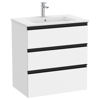 Roca The Gap A857405509 705x763 3 Drawers Vanity Unit Matt White