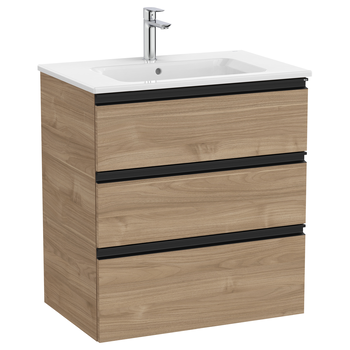Roca The Gap A857405517 705x763 3 Drawers Vanity Unit Walnut