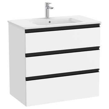 Roca The Gap A857406509 805x763 3 Drawers Vanity Unit Matt White