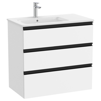 Roca The Gap A857407509 805x763 3 Drawers Vanity Unit Matt White