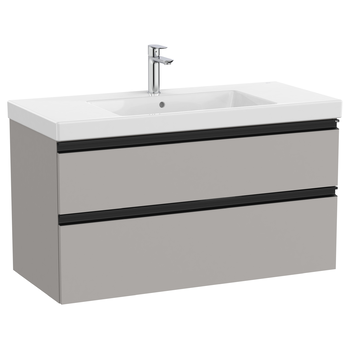 Roca The Gap A857724547 1005x575 2 Drawers Wall Unit Matt Grey