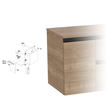 Roca The Gap A857417517 300x453 1 Door Aux Unit Walnut