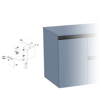 Roca The Gap A857417548 300x4531 Door Aux Unit Matt Blue