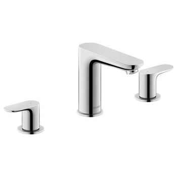 Duravit Wave WA1060005010 3 Hole Basin Mixer With Push Open Waste Chrome