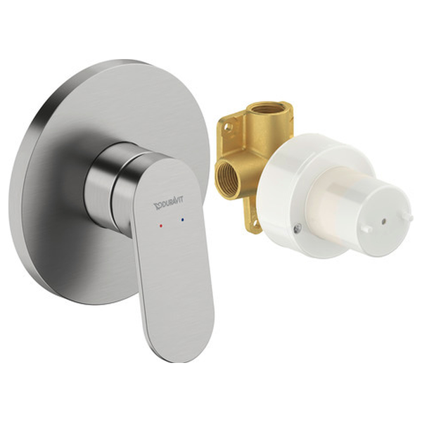 Duravit | Wave | WA4210007070 | Bath Shower Mixer | Stainless Steel