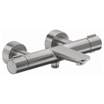 Duravit Wave WA5220000070 Thermostatic Bath Mixer For Exposed Installation Brushed Stainless Steel