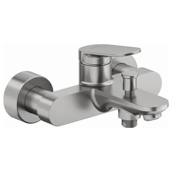 Duravit Wave WA5230000070 Single Lever Bath Mixer For Exposed Installation Brushed Stainless Steel