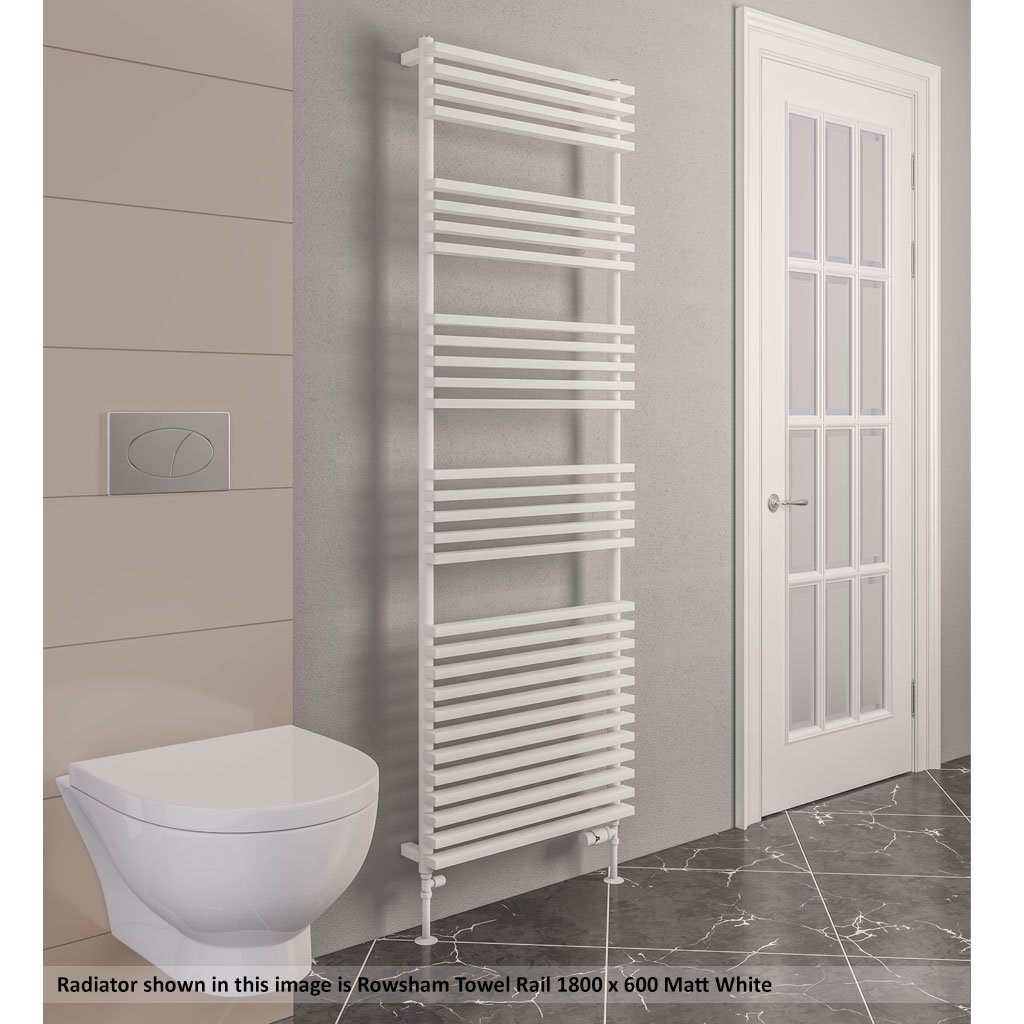 Eastbrook Rowsham 89.1388 800 x 500mm Towel Rail Matt White