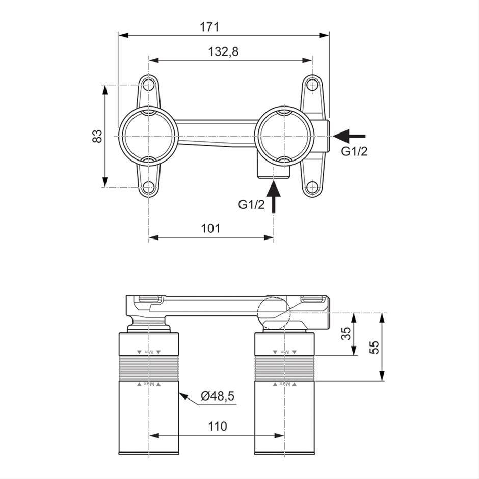 Ideal Standard|A1313NU|basin mixer kit|spec